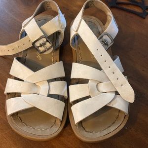White Salt water sandals